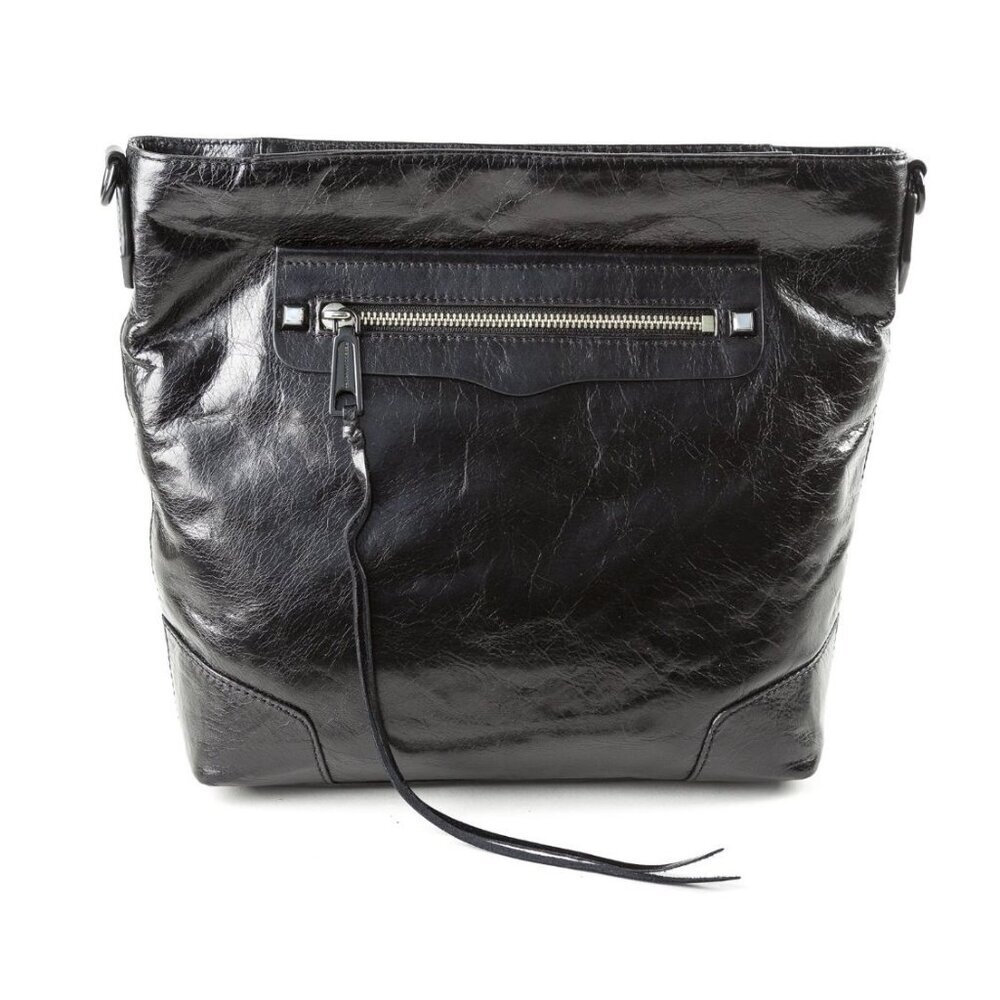 Rebecca Minkoff Regan Slim Bucket Bag Leather Black NWT $275 [jb] - Picture 5 of 13